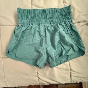 Zenana Outfitters High-Waisted Aqua Shorts